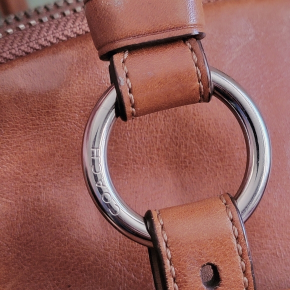 Coach Bonnie 12695 Satchel British Tan Leather Shoulder Bag Y2K - Picture 7 of 16